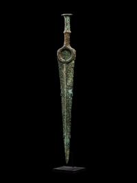 A Luristan Bronze Sword with Crescent Pommel