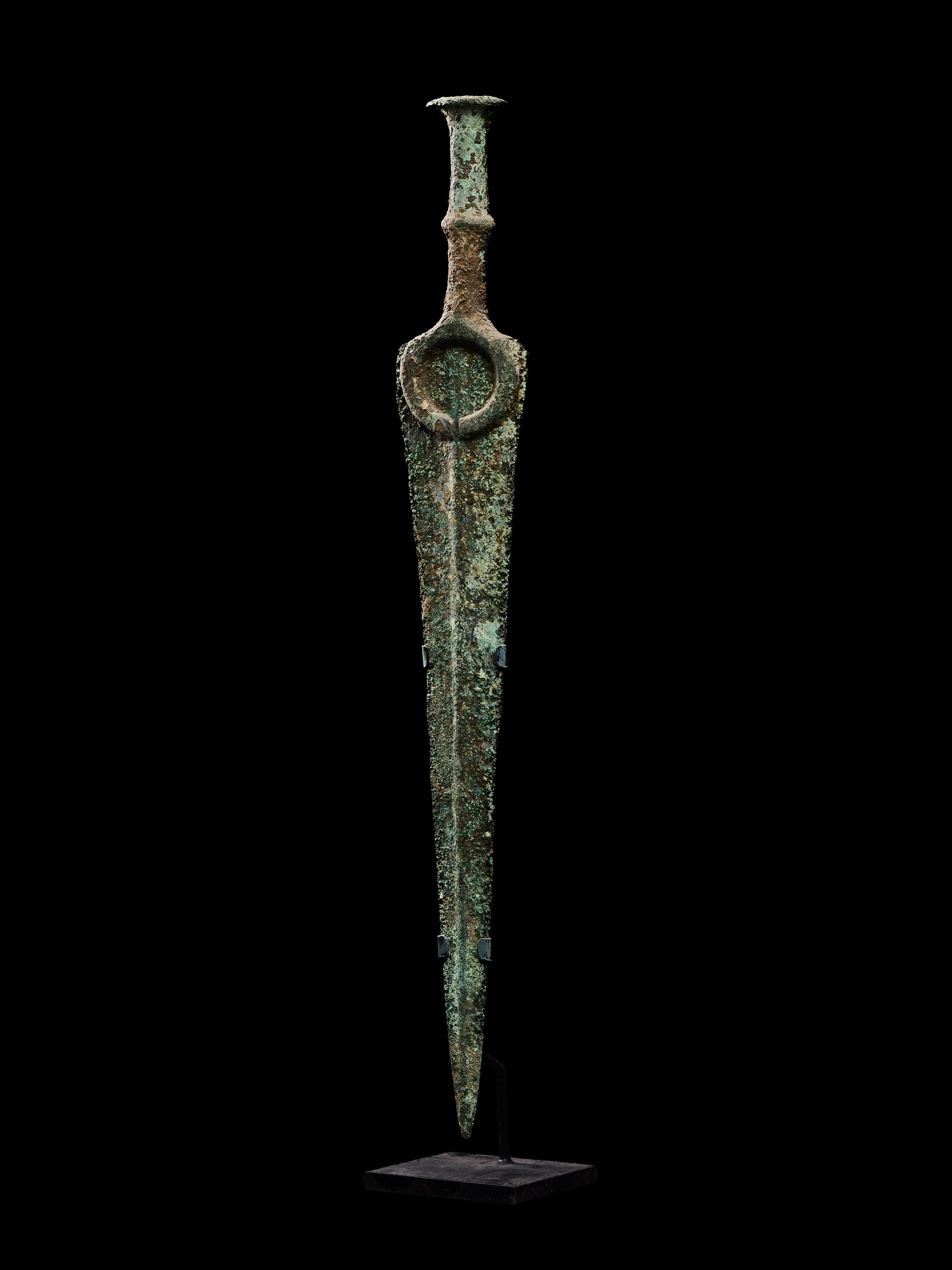 A Luristan Bronze Sword with Crescent Pommel