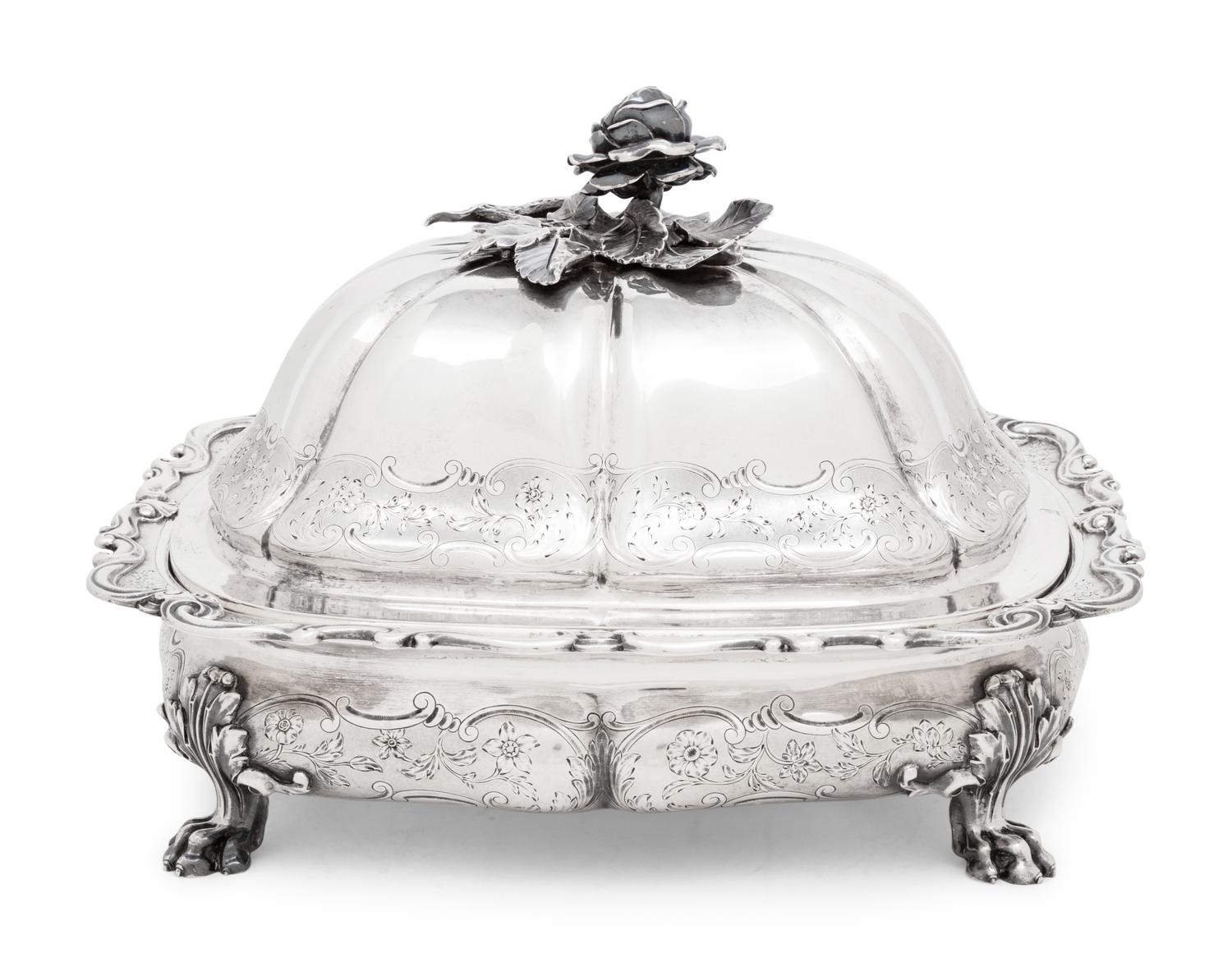 A Paul Storr Silver George IV Covered Vegetable Dish