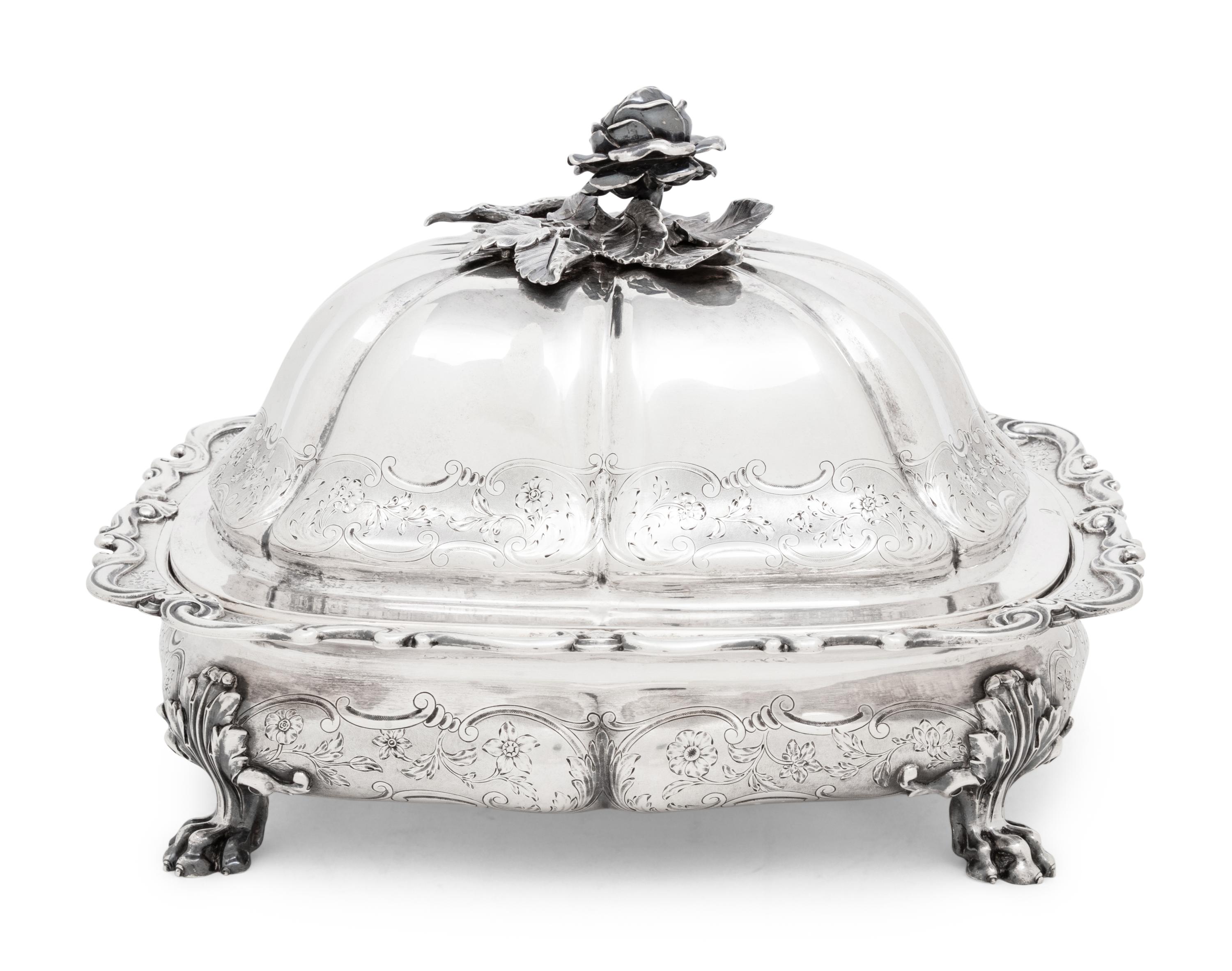 A Paul Storr Silver George IV Covered Vegetable Dish