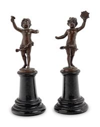 A Pair of Grand Tour Bronze Bacchic Figures
