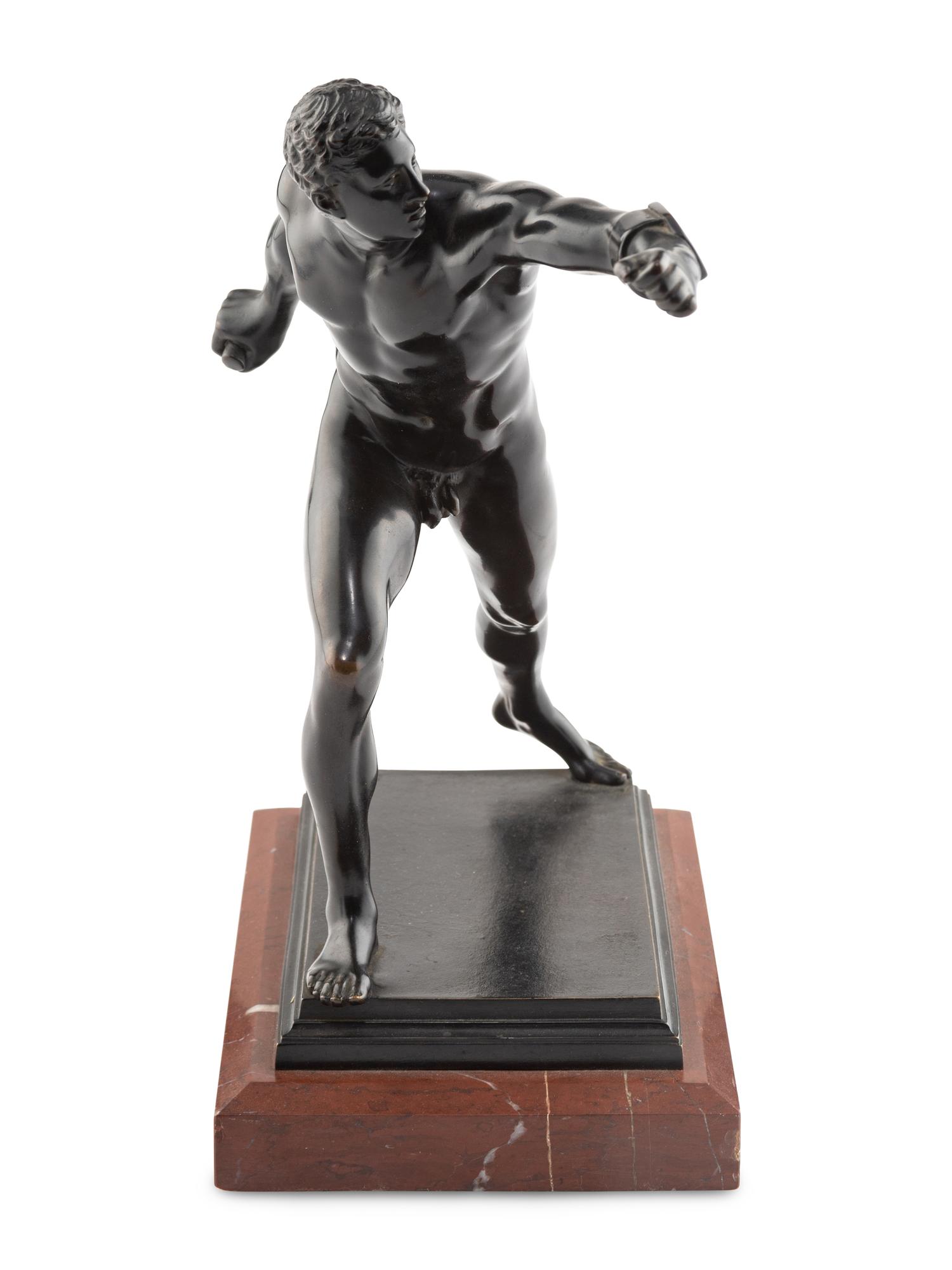 A Grand Tour Bronze Figure of the Borghese Gladiator