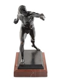 A Grand Tour Bronze Figure of the Borghese Gladiator
