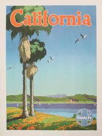 Three Santa Fe Railway Travel Posters Each 24 x 18 inches.