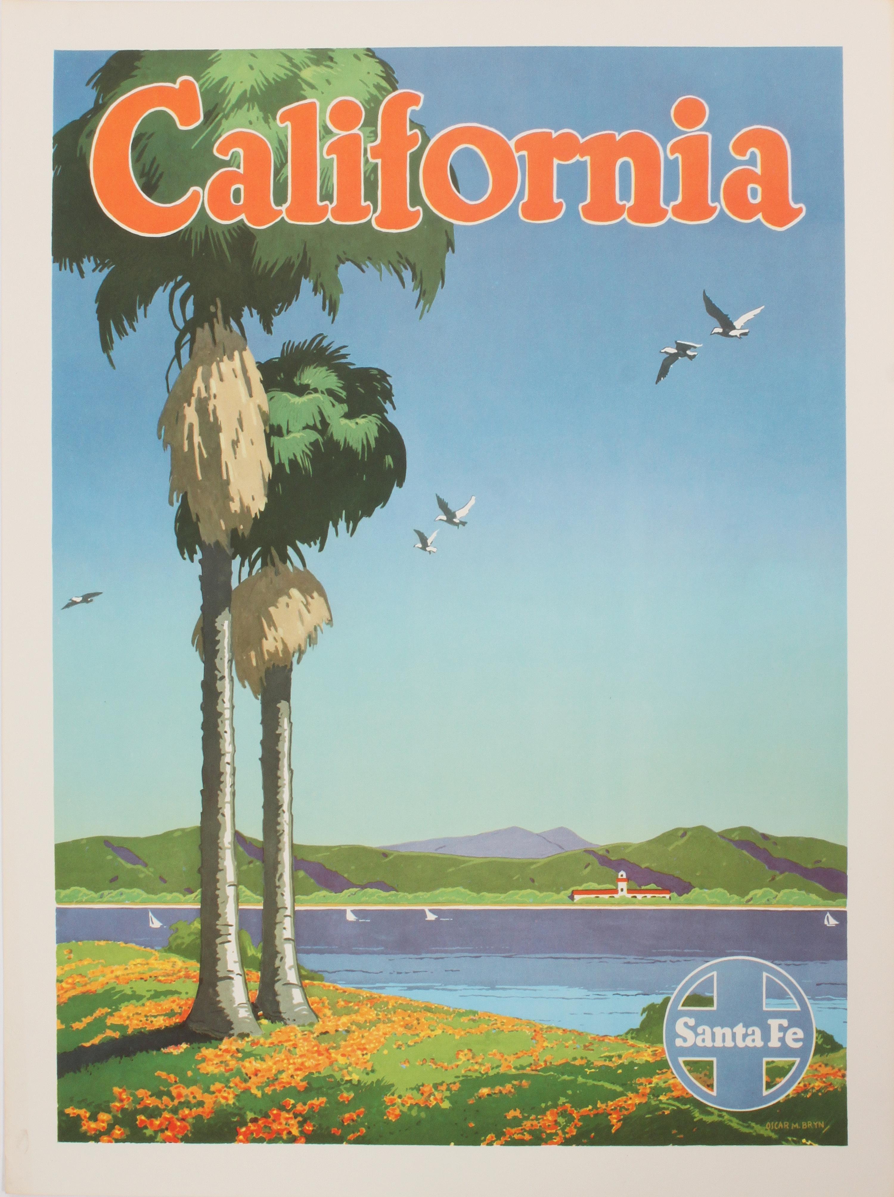 Three Santa Fe Railway Travel Posters Each 24 x 18 inches.