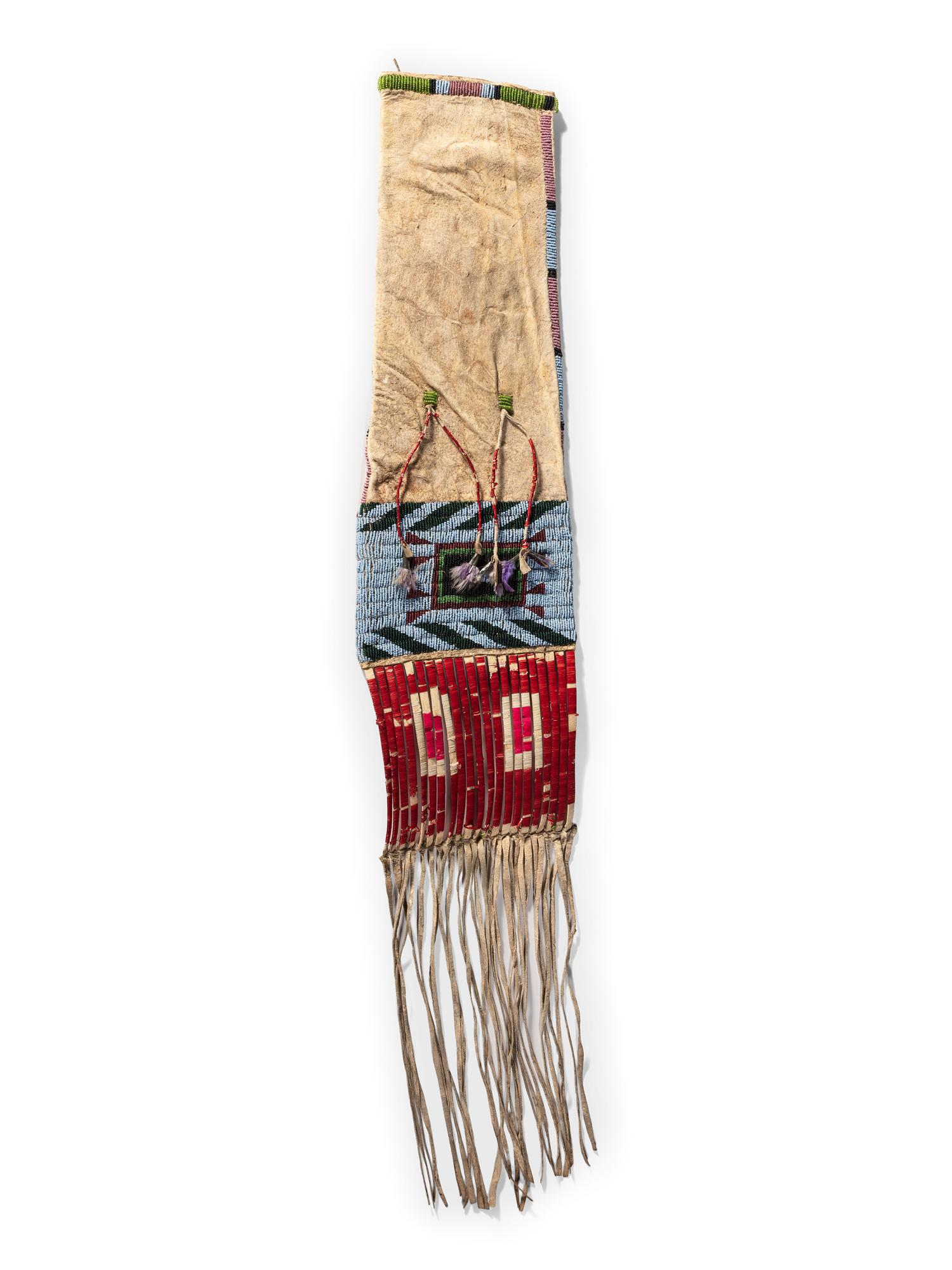 Sioux Beaded Hide Tobacco Bag, Belonging to Scotty Philip (1885-1911)