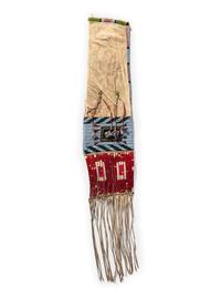 Sioux Beaded Hide Tobacco Bag, Belonging to Scotty Philip (1885-1911)