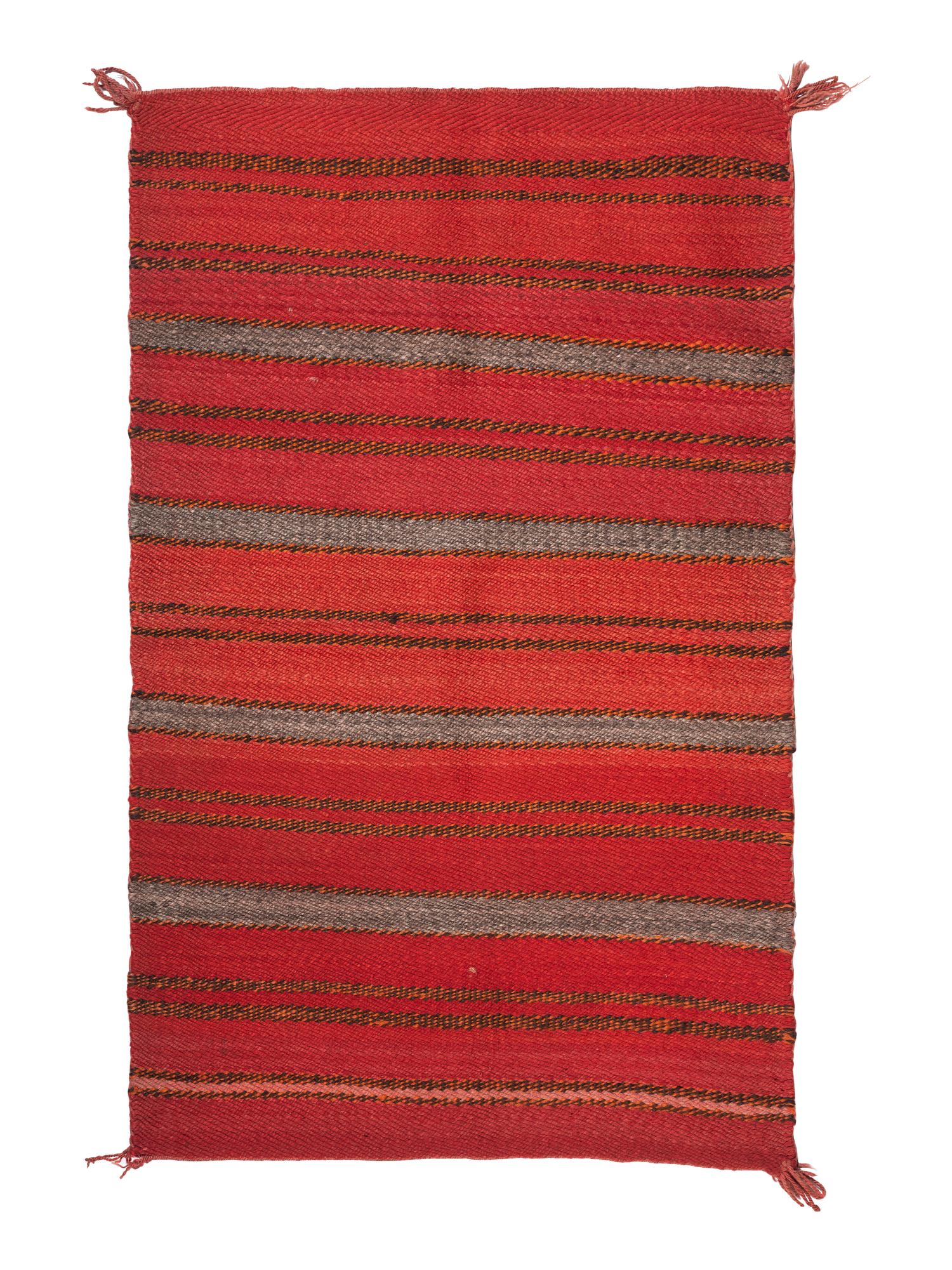 Navajo Diagonal Twill Weave Saddle Blanket / Rug