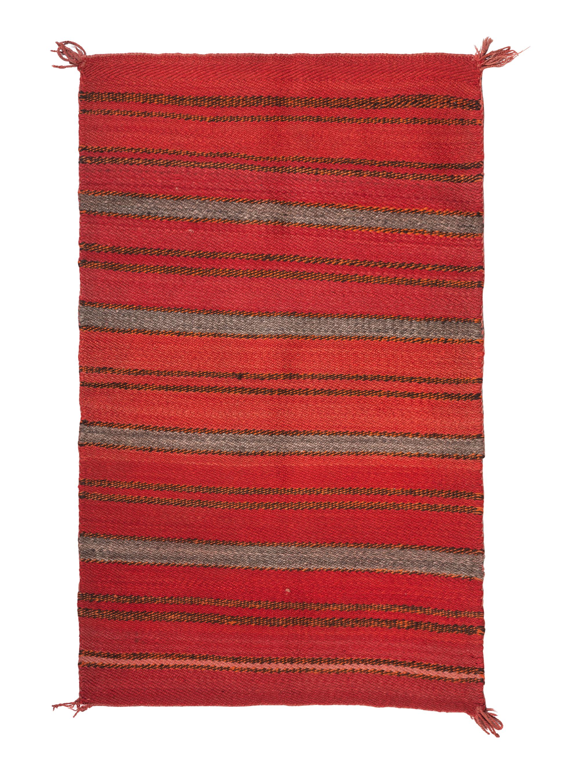 Navajo Diagonal Twill Weave Saddle Blanket / Rug