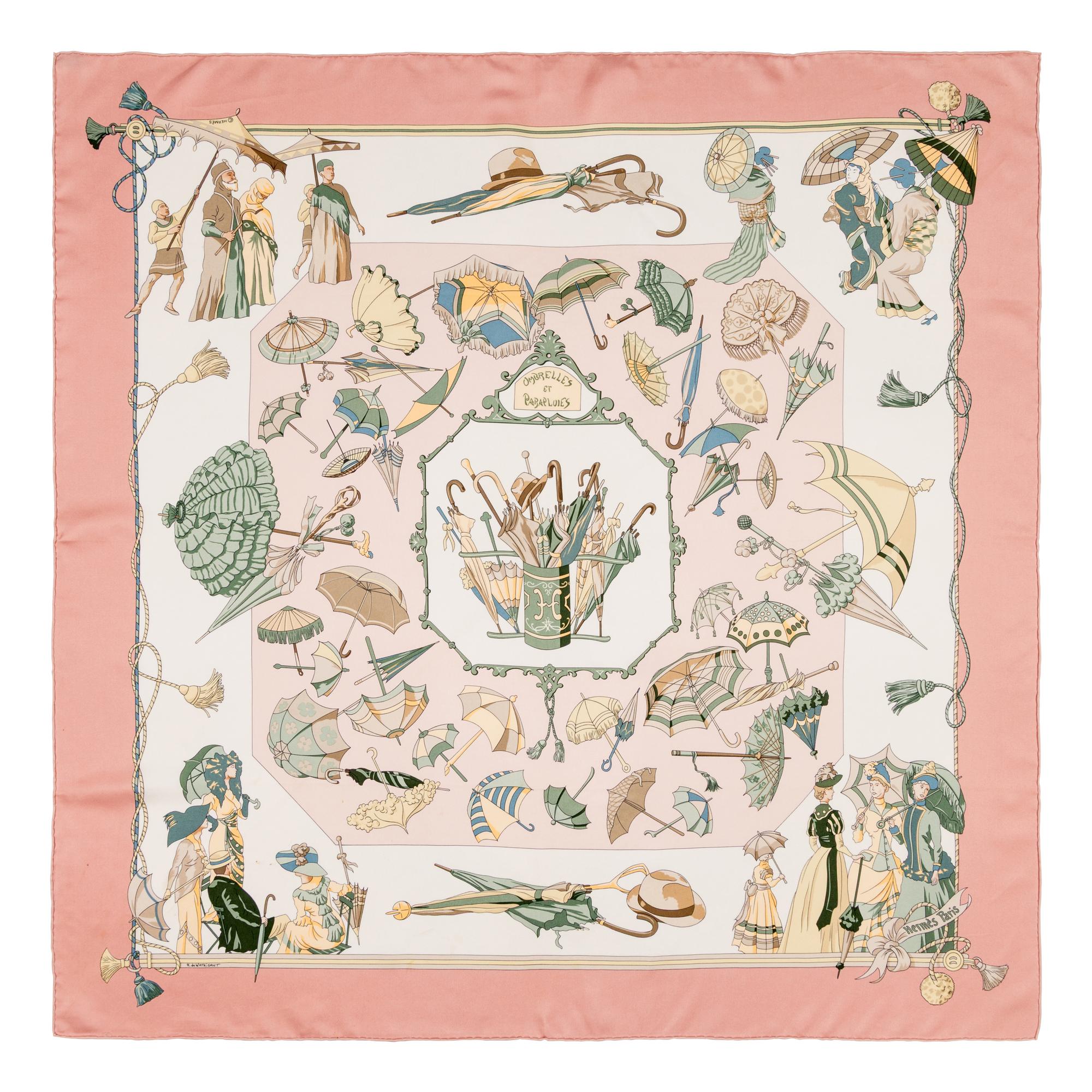 Hermès, Four Silk Scarves 90