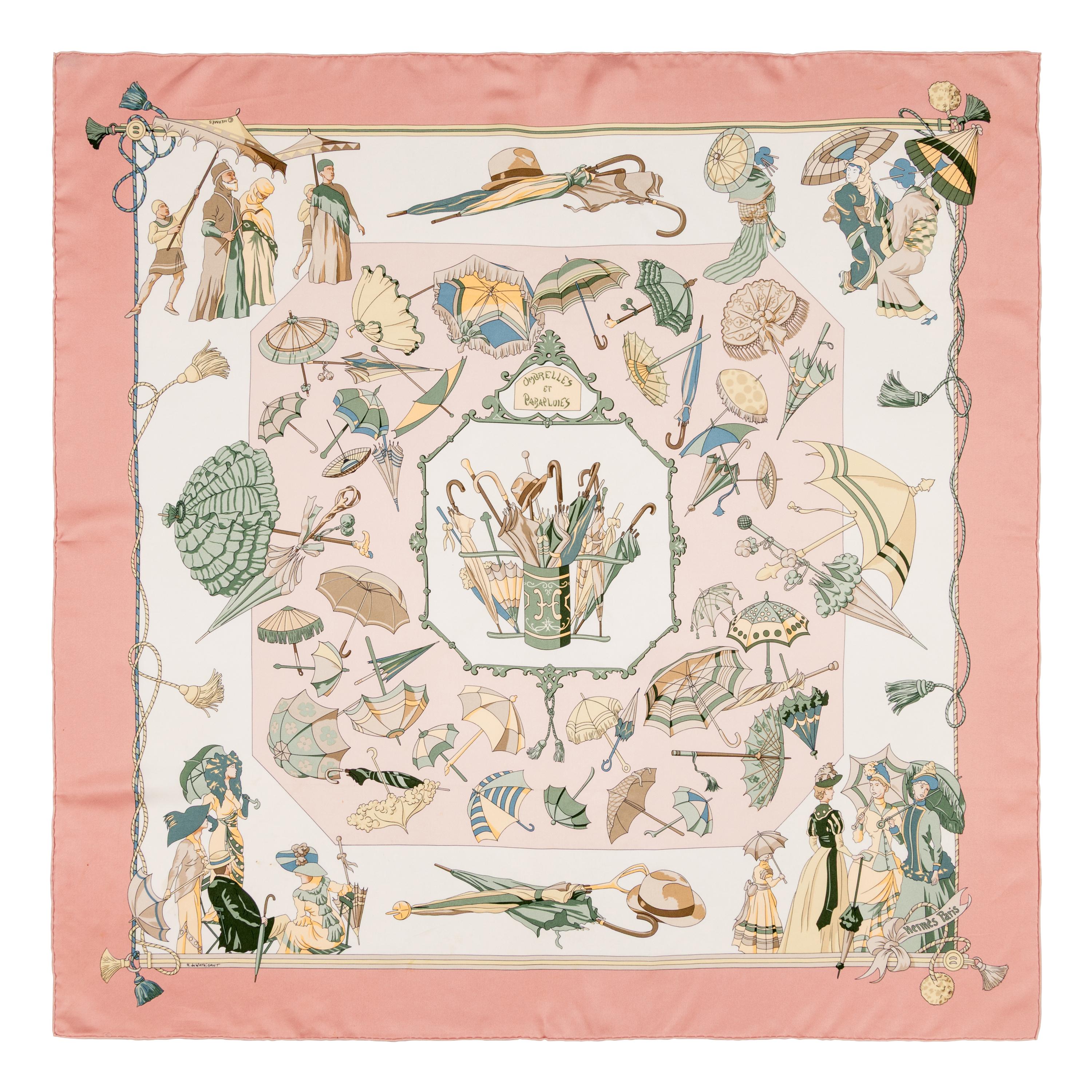 Hermès, Four Silk Scarves 90