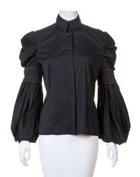 A Boudicca Black Cotton Blouse, Size 14.