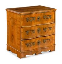 A German or Austrian Burl Walnut Commode