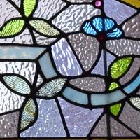 A Stained Glass Window 65" W x 2" D x 22.5" H, — United States, 19th Century