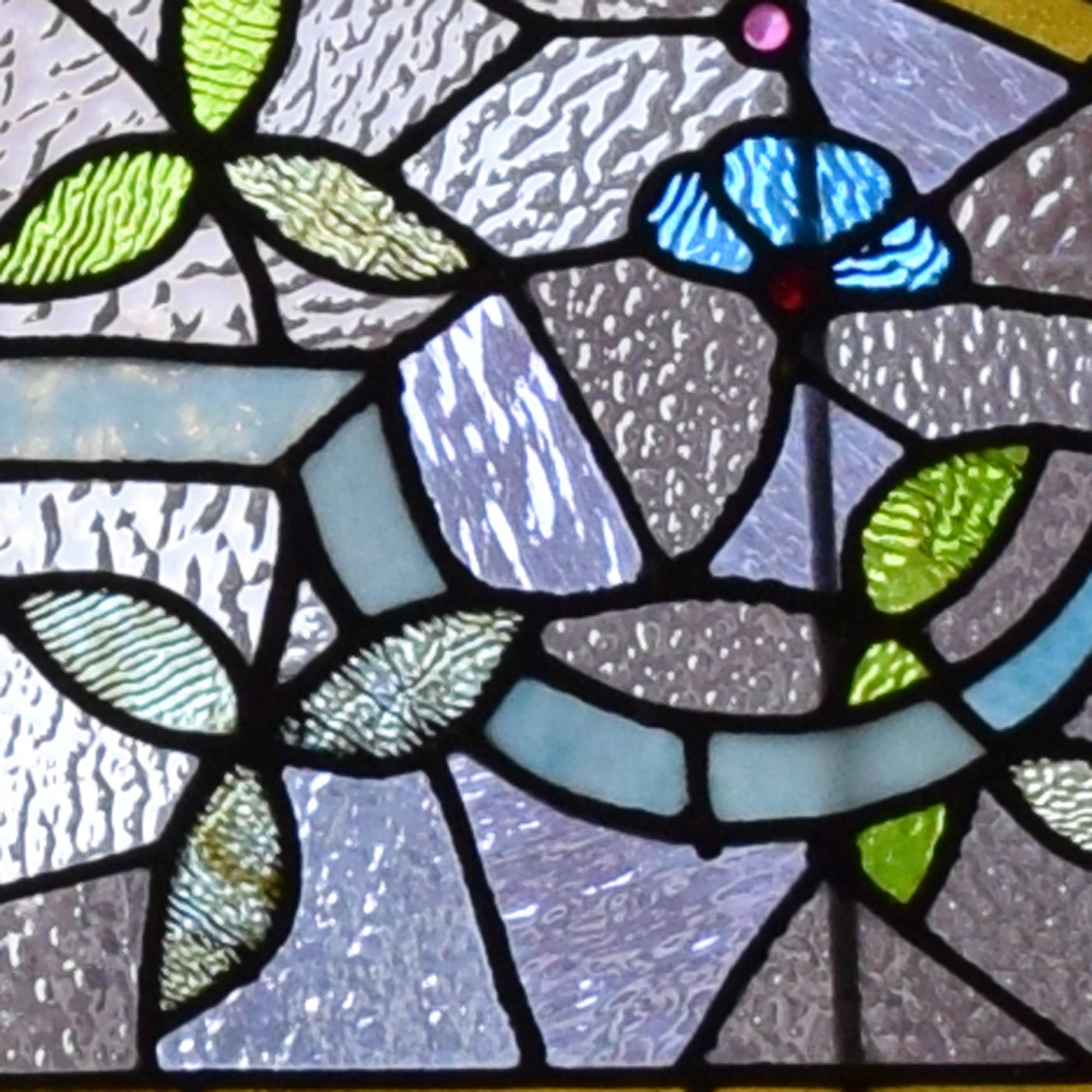 A Stained Glass Window 65" W x 2" D x 22.5" H, — United States, 19th Century