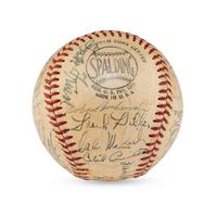 A 1951 Chicago Cubs Team Signed Autograph Baseball Featuring Frank Frisch (PSA Letter of Authenticity),