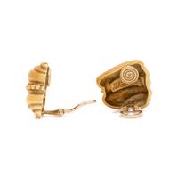 KIESELSTEIN-CORD, YELLOW GOLD EARCLIPS