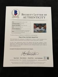 A Mickey Mantle, Willie Mays and Duke Snider "Kings of New York" Signed Autograph Robert Simon Limited Edition Print (Beckett Authentication Services Letter BAS Certified),