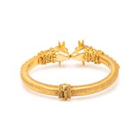 LALAOUNIS, YELLOW GOLD AND RUBY BANGLE BRACELET