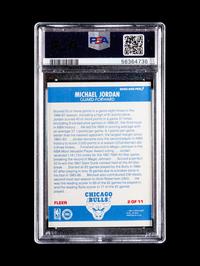 A 1987 Fleer Michael Jordan Basketball Sticker No. 2, PSA 8 NM-MT