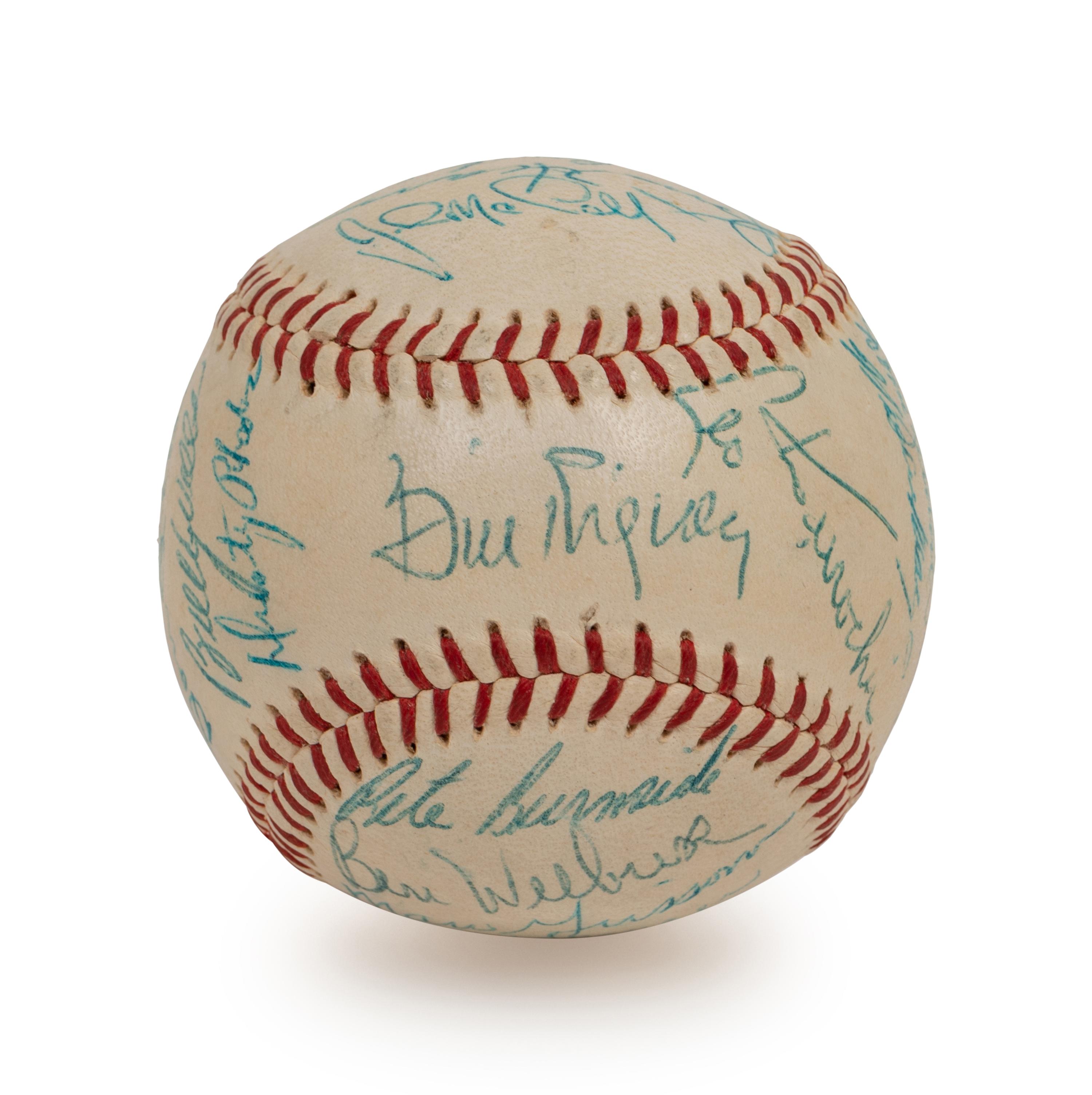 A 1956 New York Giants Team Signed Autograph Baseball Including Willie Mays (BAS Beckett Authentication Services Certified),