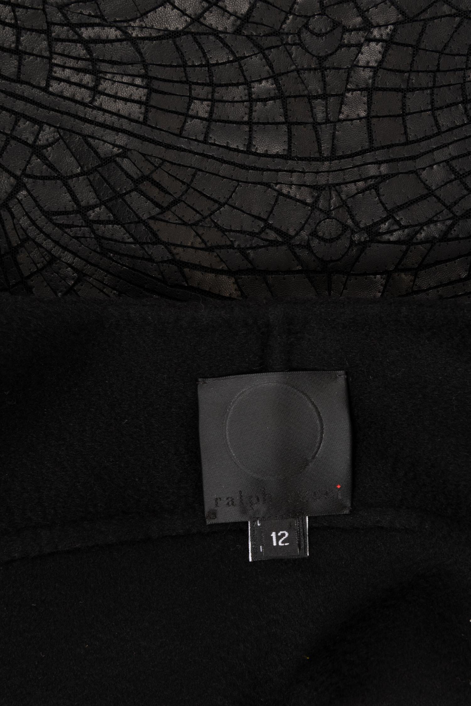 Ralph Rucci Cashmere and Embroidered Leather Jacket, Fall 2013