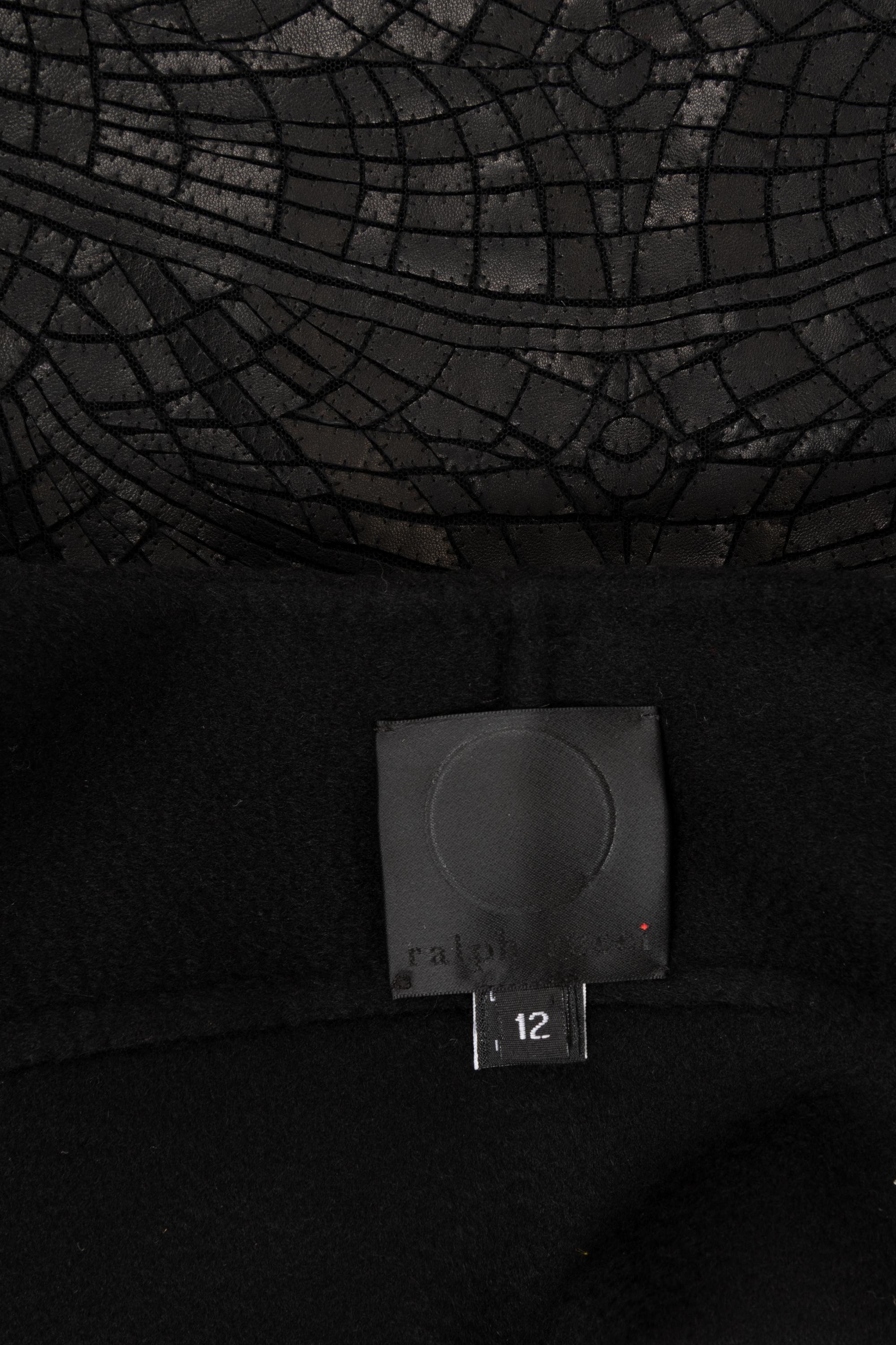 Ralph Rucci Cashmere and Embroidered Leather Jacket, Fall 2013