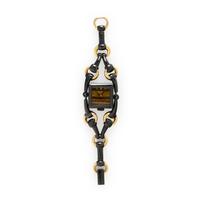 Gucci, Ref. 116.3, Stainless Steel and Yellow Gold 'Signoria' Watch with Tiger's Eye Dial