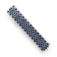 Sapphire, Diamond, and Bicolor Gold Bracelet
