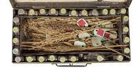 [SALESMAN'S CABINET - GRASSES]. "Carter's Cabinet of Desirable and Undesirable Grasses." High Holborn, London, ca 1880.