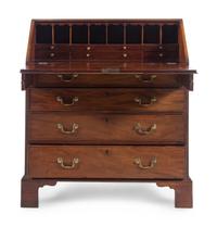 A George III Mahogany Slant-Front Bureau