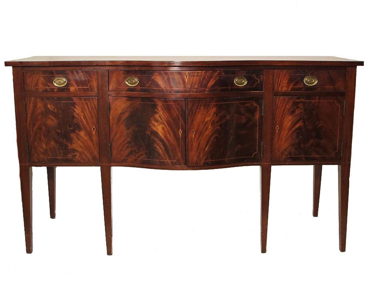 Federal-style inlaid mahogany sideboard 20th century