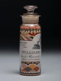 An Andrew Clemens (American, 1857-1894) Williams and Upham Contractors for River and Harbor Improvements Sand Bottle
