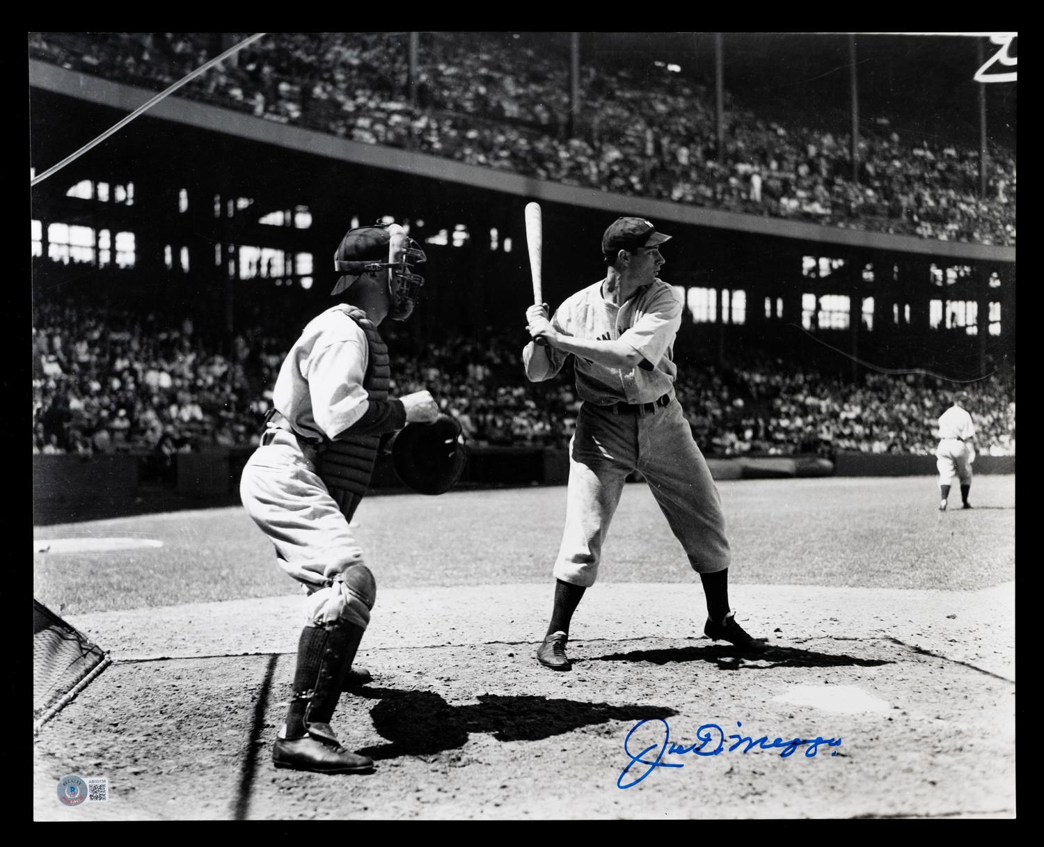 A Joe DiMaggio Signed Autograph Large Format Photograph (Beckett Authentication Services BAS Certified),