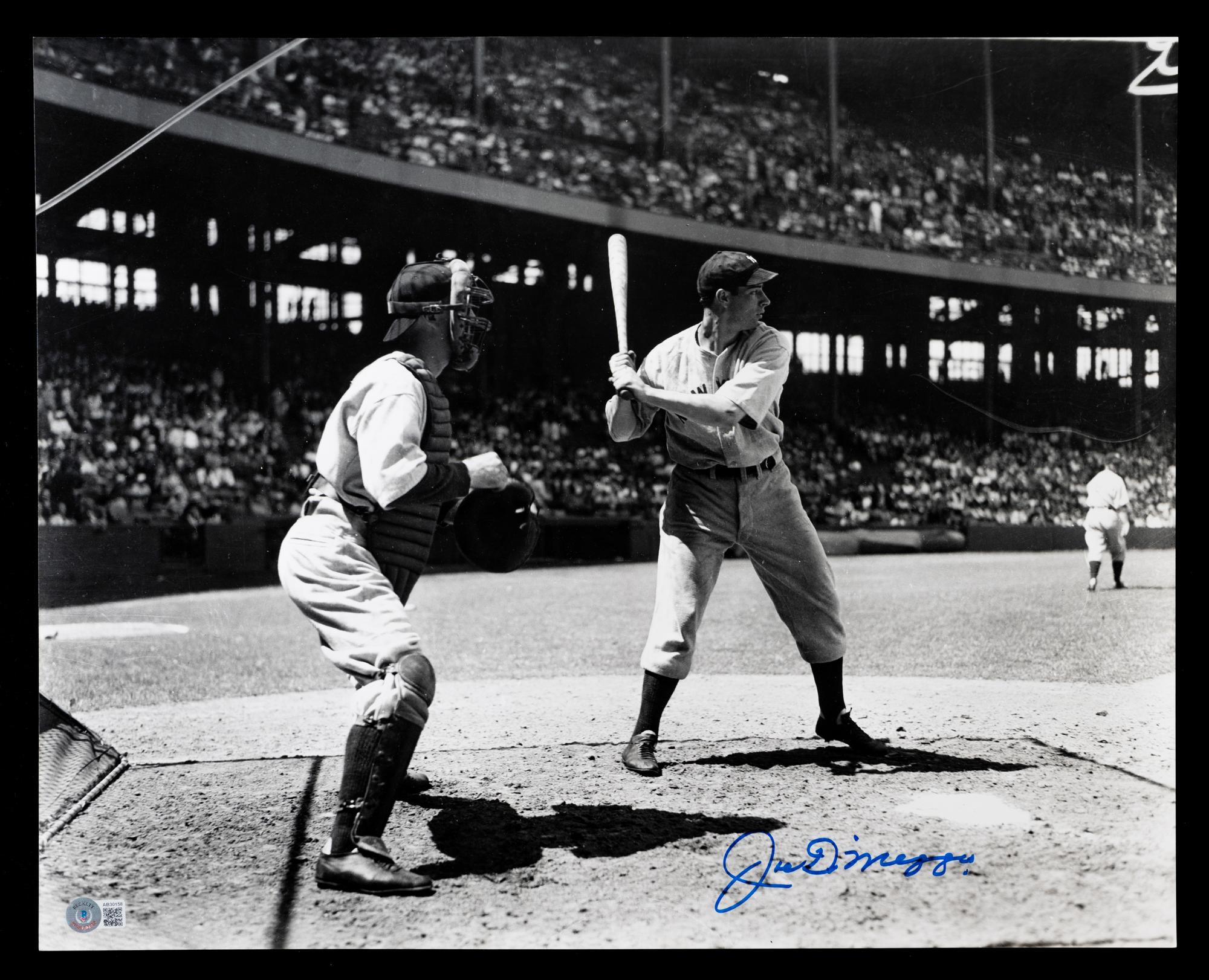 A Joe DiMaggio Signed Autograph Large Format Photograph (Beckett Authentication Services BAS Certified),