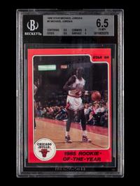 A 1986 Star Michael Jordan Set 1985 Rookie Of The Year Card No. 6 (BGS 6.5 EX-MT+)
