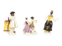 Three Meissen Jubilee Porcelain Figures
