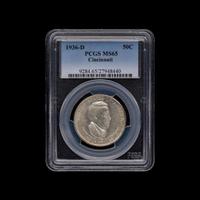 A 1936-D Cincinnati Commemorative 50c Coin [PCGS MS65]