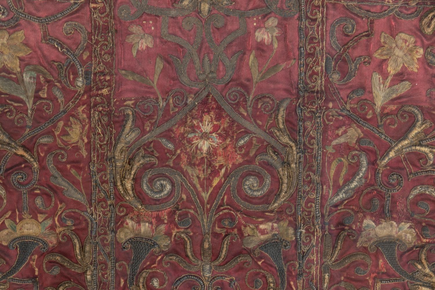 A Framed Embroidered Vestment