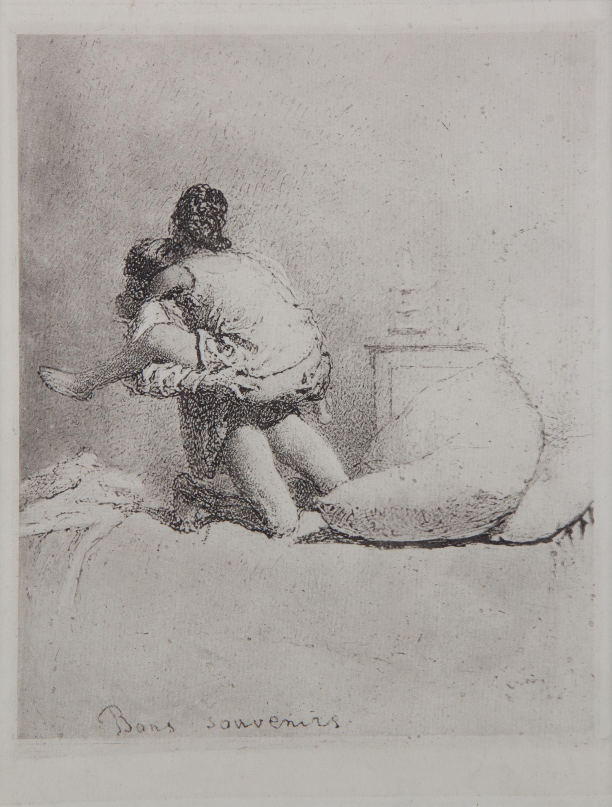A Set of Three Hungarian Erotica Prints Each Height 5 3/4 x width 8 3/4 inches.