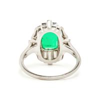 COLOMBIAN EMERALD AND DIAMOND RING