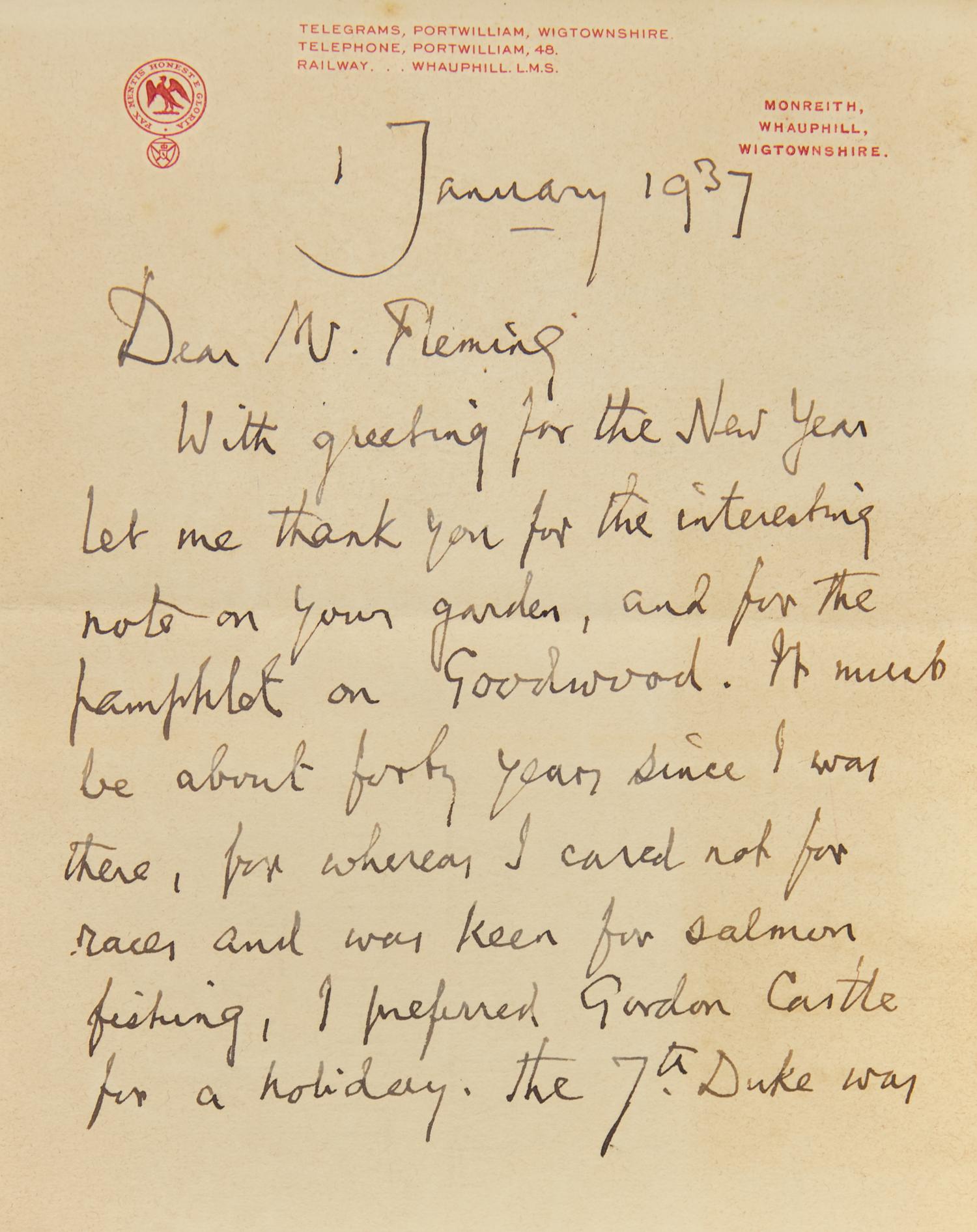 [Gardening] Maxwell, Herbert. A Garden Note-Book... with an A.L.s laid-in