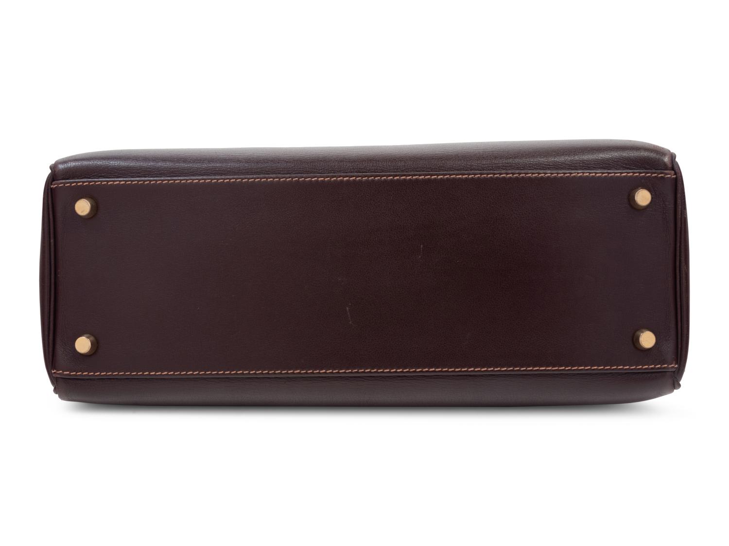 Hermès Dark Brown Leather 32cm Kelly Bag, 1998