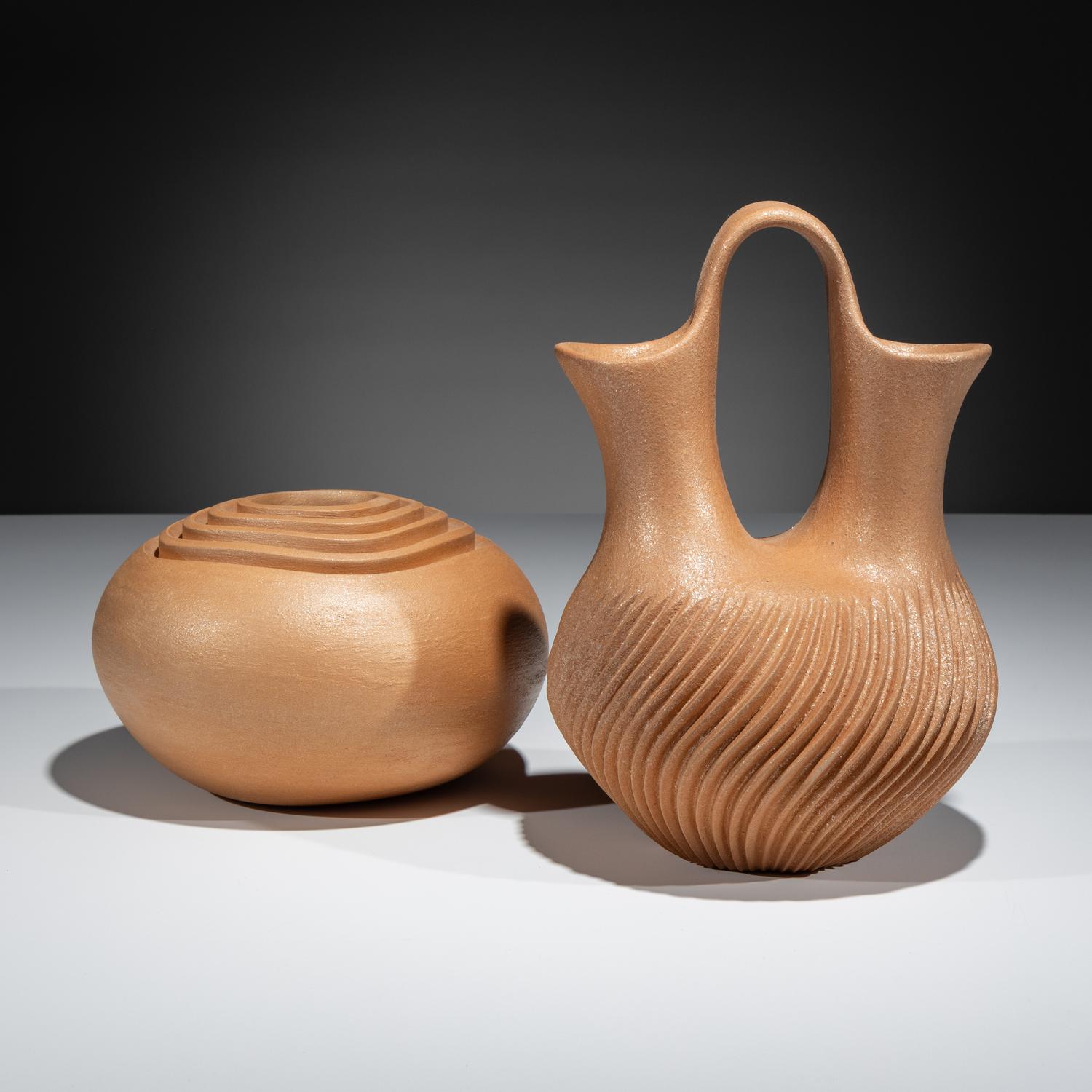Pottery Wedding Vase and Jar