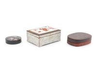 A Group of Three Covered Boxes