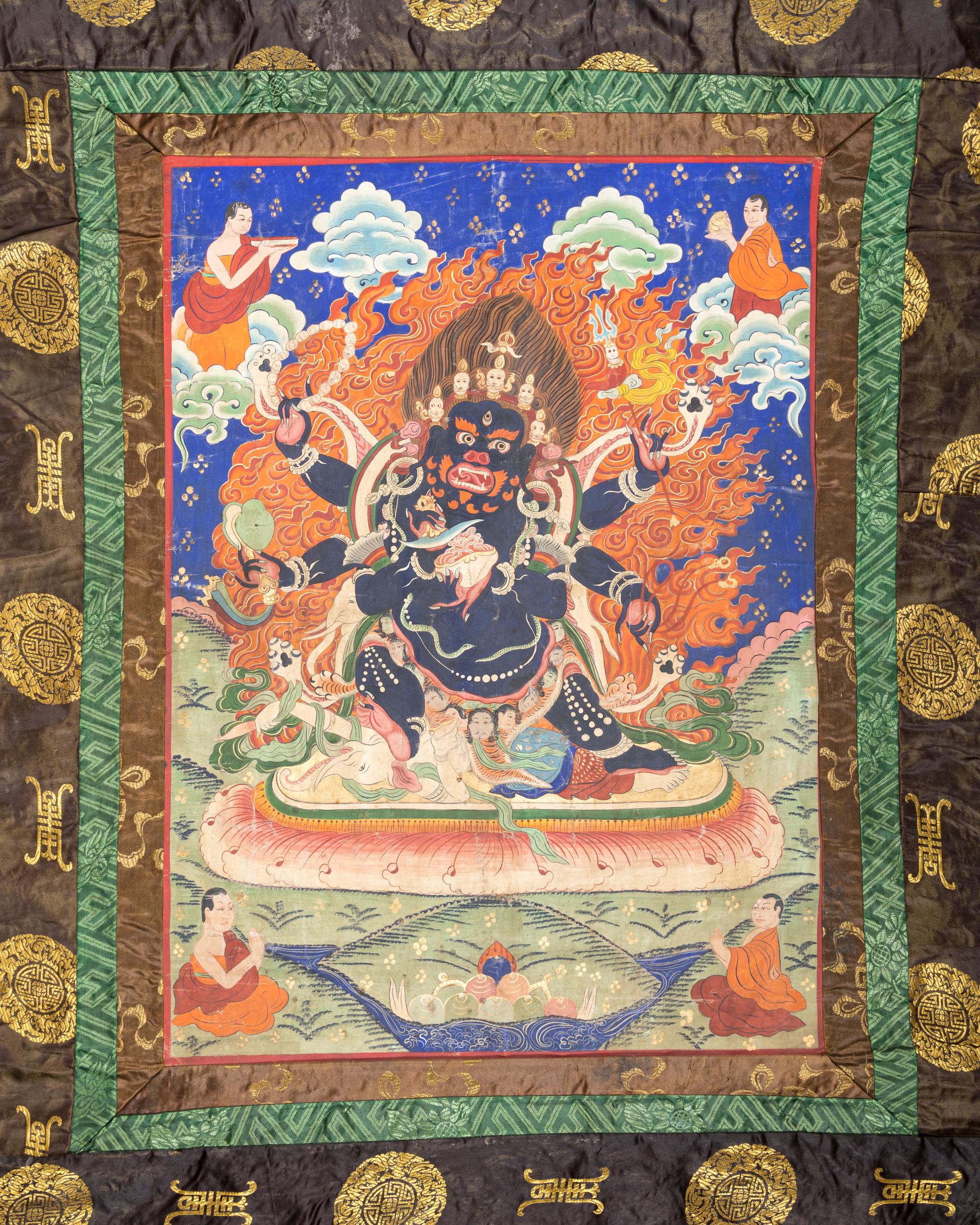 A Sino-Tibetan Thangka Depicting Mahakala
