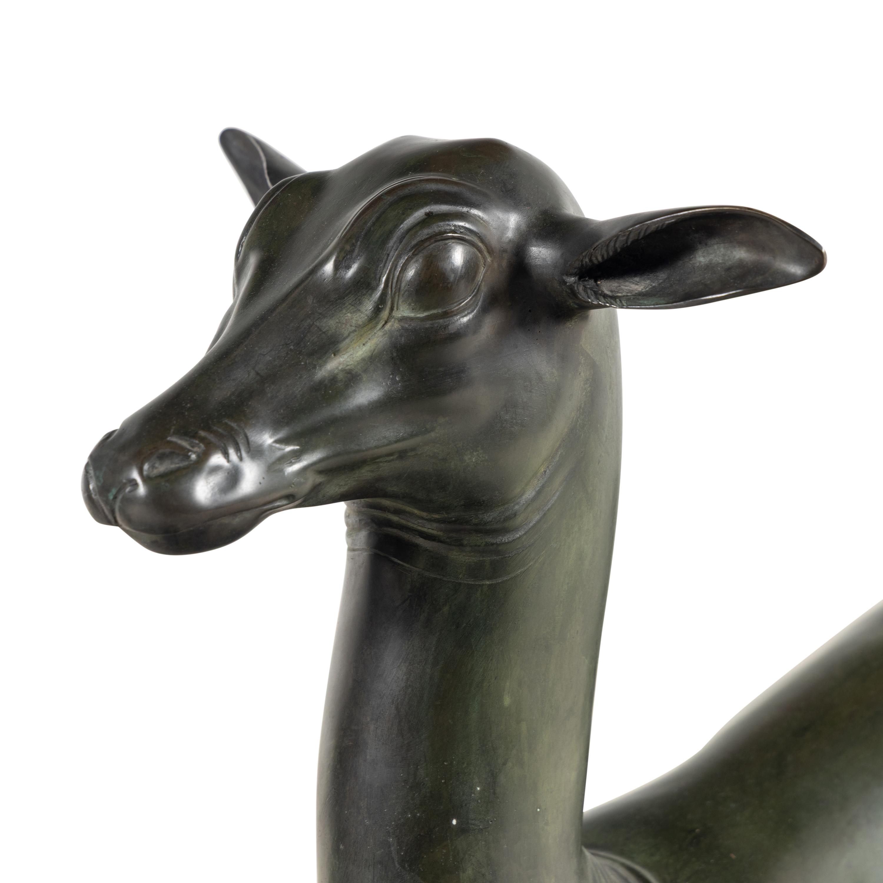A Pair of Grand Tour Bronze Deer