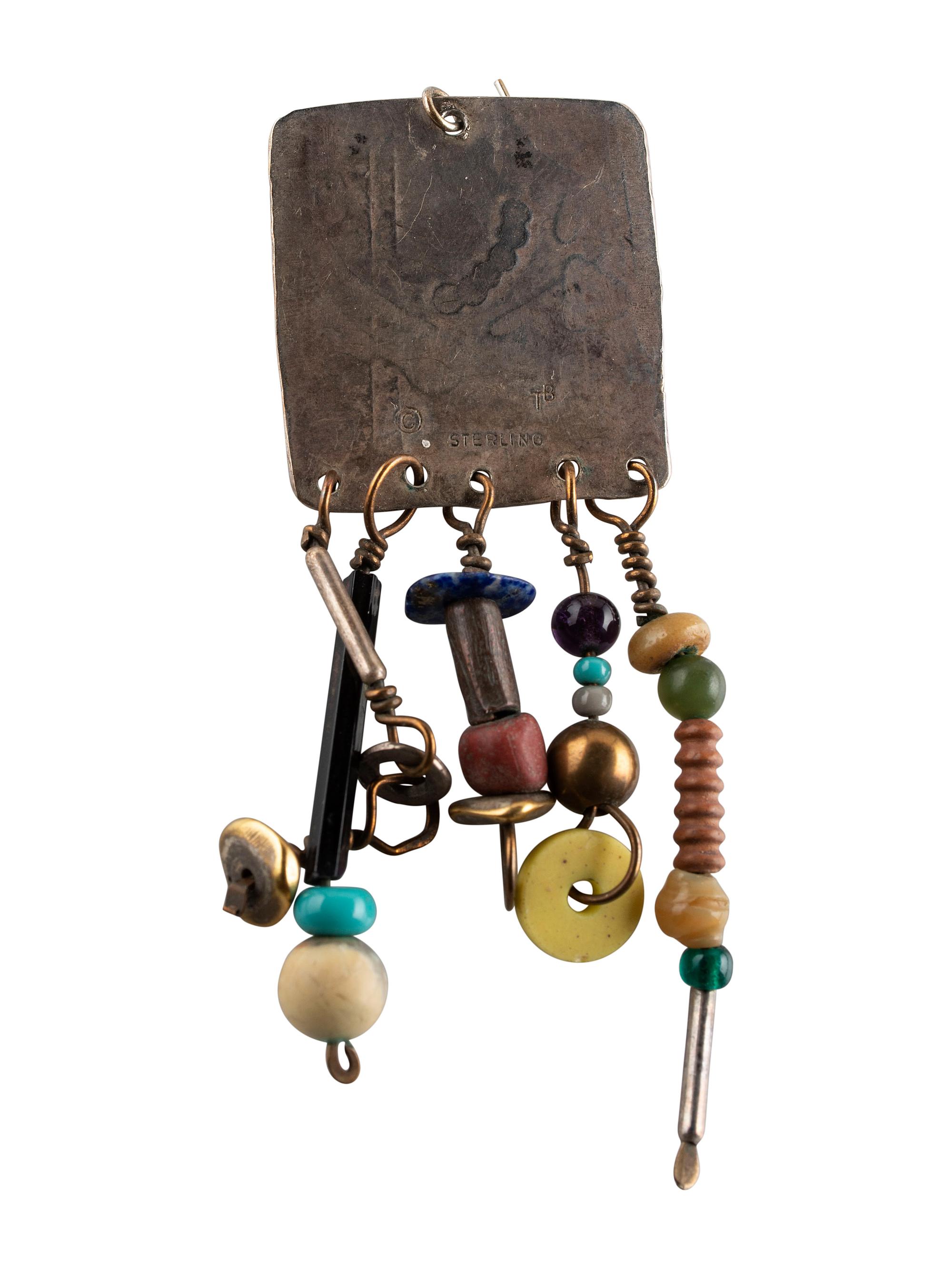 Southwestern and Plains Colorful Hook and Post Earrings
