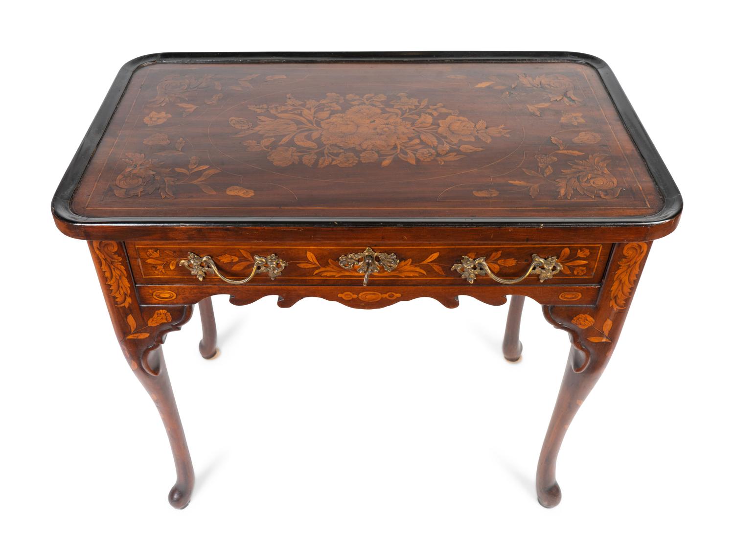 A Dutch Rococo Style Marquetry Side Table — EARLY 20TH CENTURY
