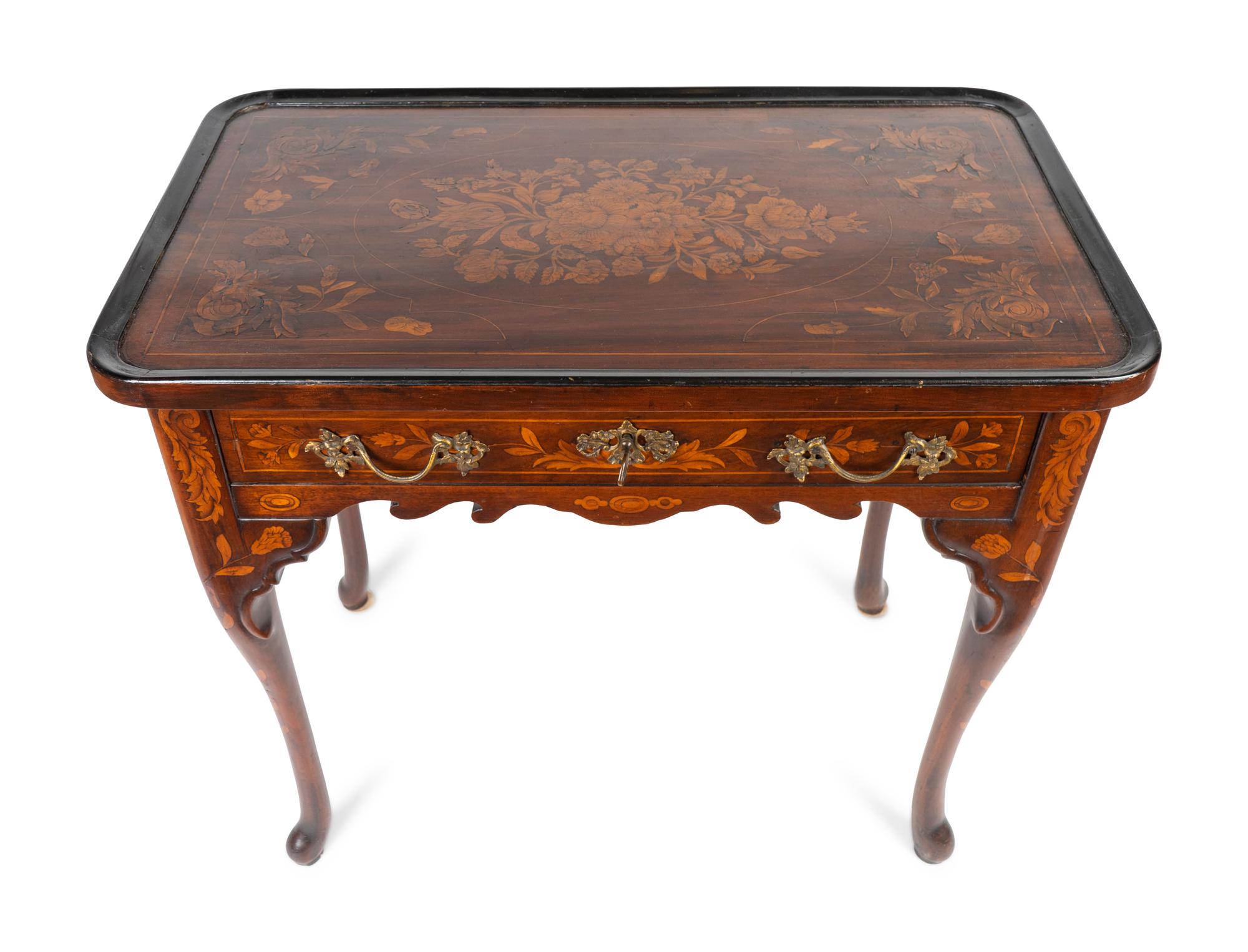A Dutch Rococo Style Marquetry Side Table — EARLY 20TH CENTURY